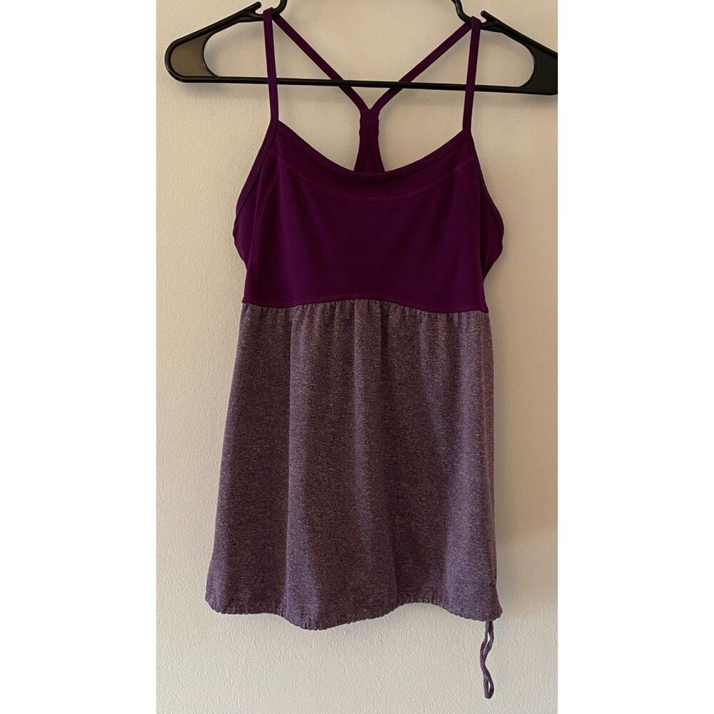 Champion Purple Sports Bra Layered Racerback Athletic Tank Top Women's Sz Small